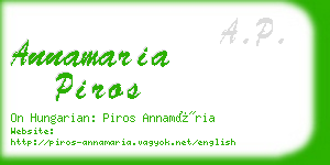 annamaria piros business card